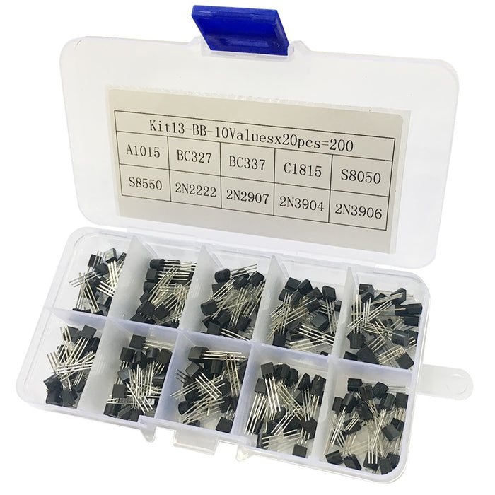 Assorted Transistor Kit 18 Values - 200 Pieces — PMD Way