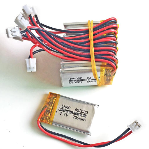 Lithium Ion Polymer Battery - 3.7v 200mAh 402030 - 10 Pack from PMD Way with free delivery worldwide