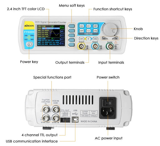 20MHz Dual Channel DDS Signal Function Generator from PMD Way with free delivery worldwide