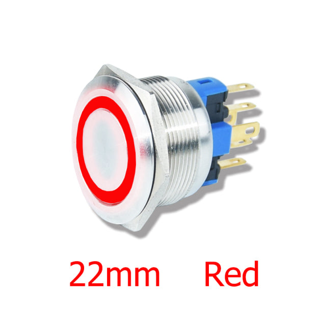 22mm Illuminated Metal Push Buttons - Flat from PMD Way with free delivery worldwide