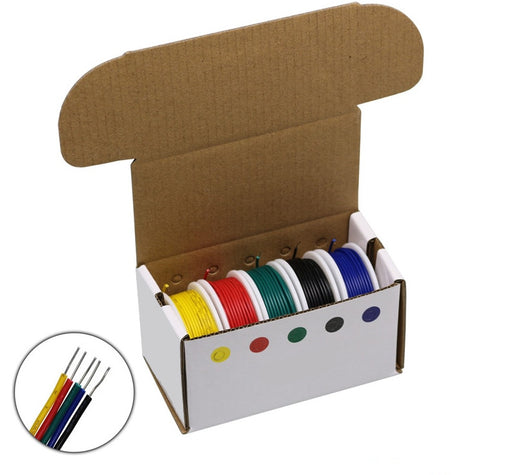 Solid Core 24AWG Five Color Pack - Breadboard Compatible - 10m Rolls from PMD Way with free delivery worldwide