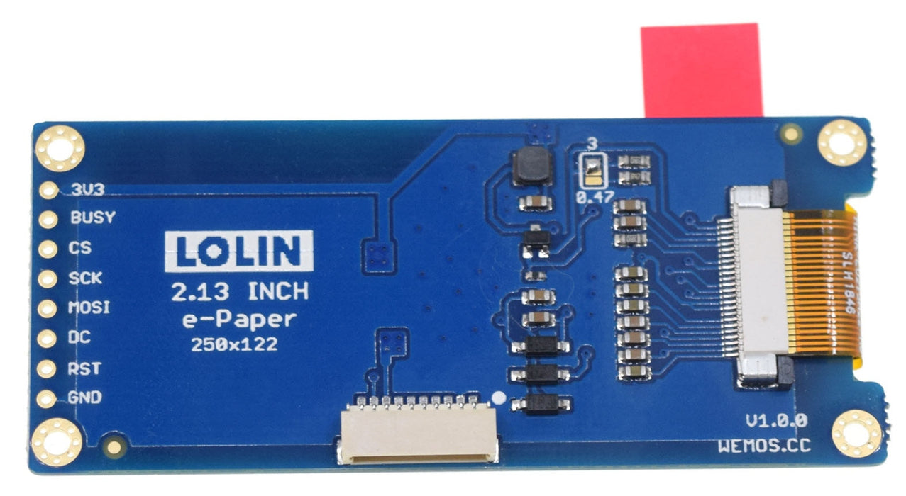 250x122 ePaper Shield for WeMos LoLin Boards from PMD Way with free delivery worldwide
