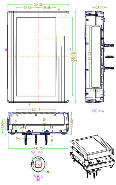 Wall Mount Plastic Enclosure 274 x 204 x 64mm from PMD Way with free delivery worldwide