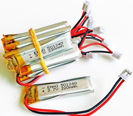 Lithium Ion Polymer Battery - 3.7v 220mAh 501240 - 10 Pack from PMD Way with free delivery worldwide
