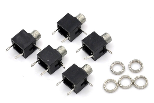 3.5mm Panel Mount Mono Jack Socket - 5 Pack from PMD Way with free delivery worldwide