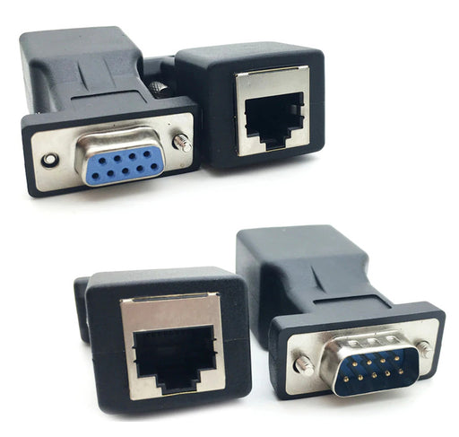 Easily extend RS232 serial over Ethernet using DB9 to RJ45 Ethernet Adaptors from PMD Way with free delivery worldwide