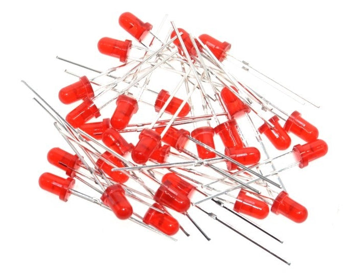 3mm red diffused LEDs in packs of 1000 from PMD Way with free delivery worldwide