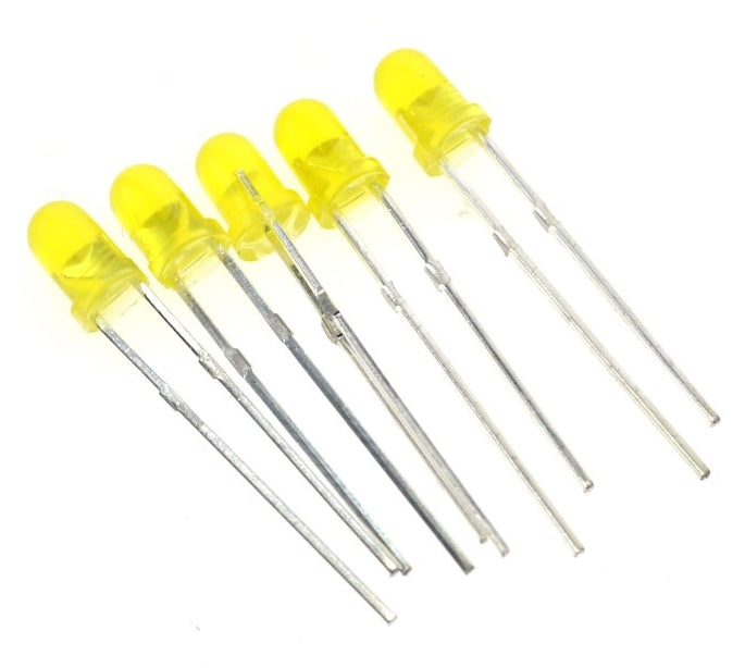 Diffused 3mm Yellow LEDs - 1000 Pack — PMD Way