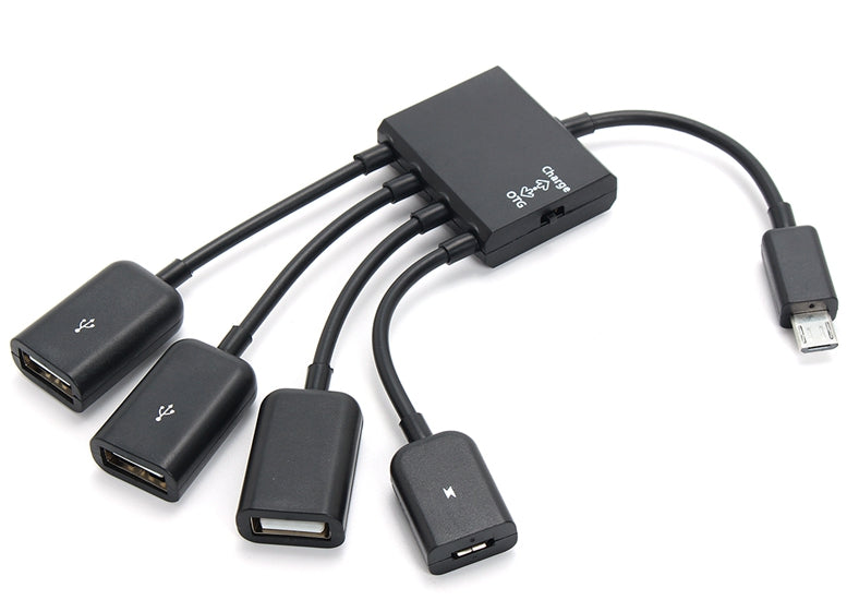 Useful 4 in 1 Micro USB to Three USB OTG Cable from PMD Way with free delivery worldwide