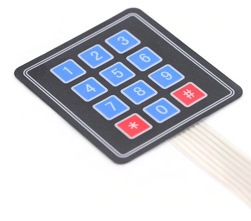 4 x 3 Sealed Membrane Keypad in packs of five from PMD Way with free delivery worldwide