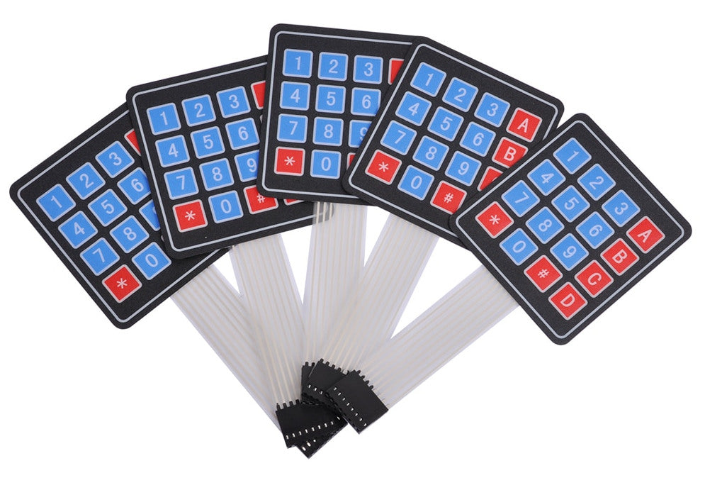 4 x 4 Sealed Membrane Keypads in packs of five from PMD Way with free delivery worldwide
