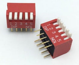 Piano Style DIP Switch - 5 Way - 10 Pack from PMD Way with free delivery worldwide