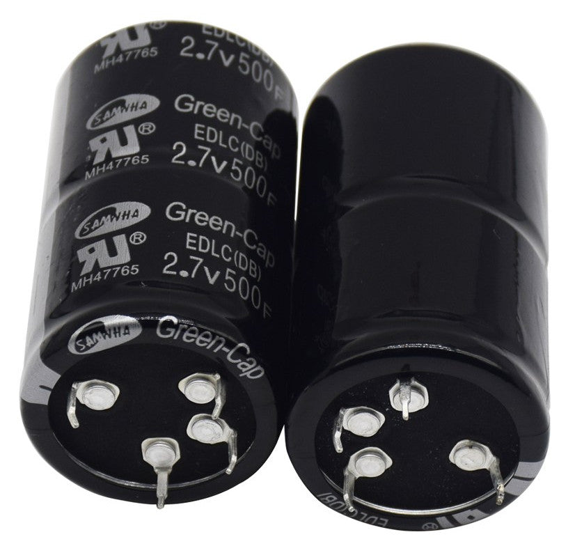 Quality 500F 2.7V Super Capacitors in packs of two from PMD Way with free delivery worldwide