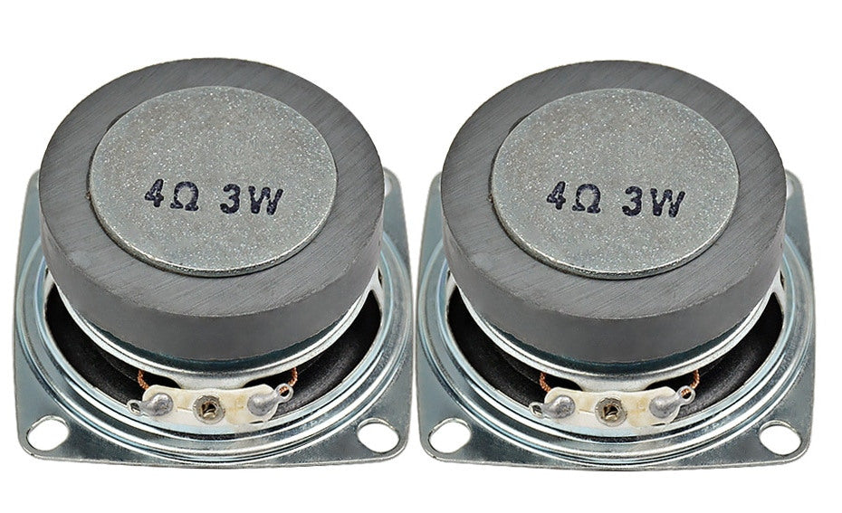 52mm 4 Ohm 3 Watt Speakers in packs of two from PMD Way with free delivery worldwide