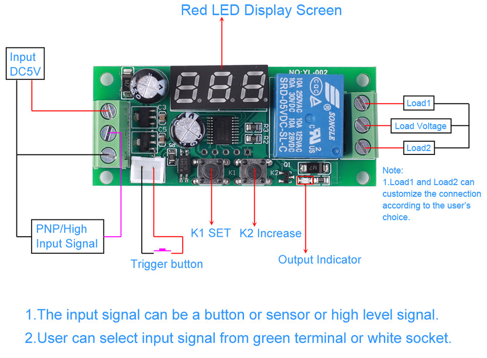 Timer Relay with External Trigger Button