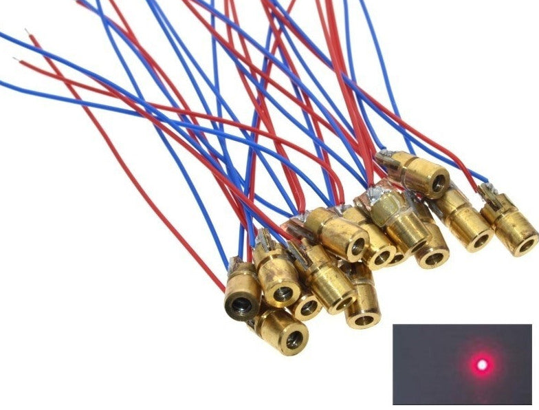 Adjustable 5V Compact Red Laser Modules in packs of ten from PMD Way with free delivery worldwide