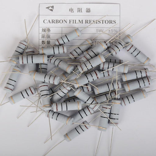5W Carbon Film Resistors - 0 to 1K0 - Pack of 10 from PMD Way with free delivery worldwide
