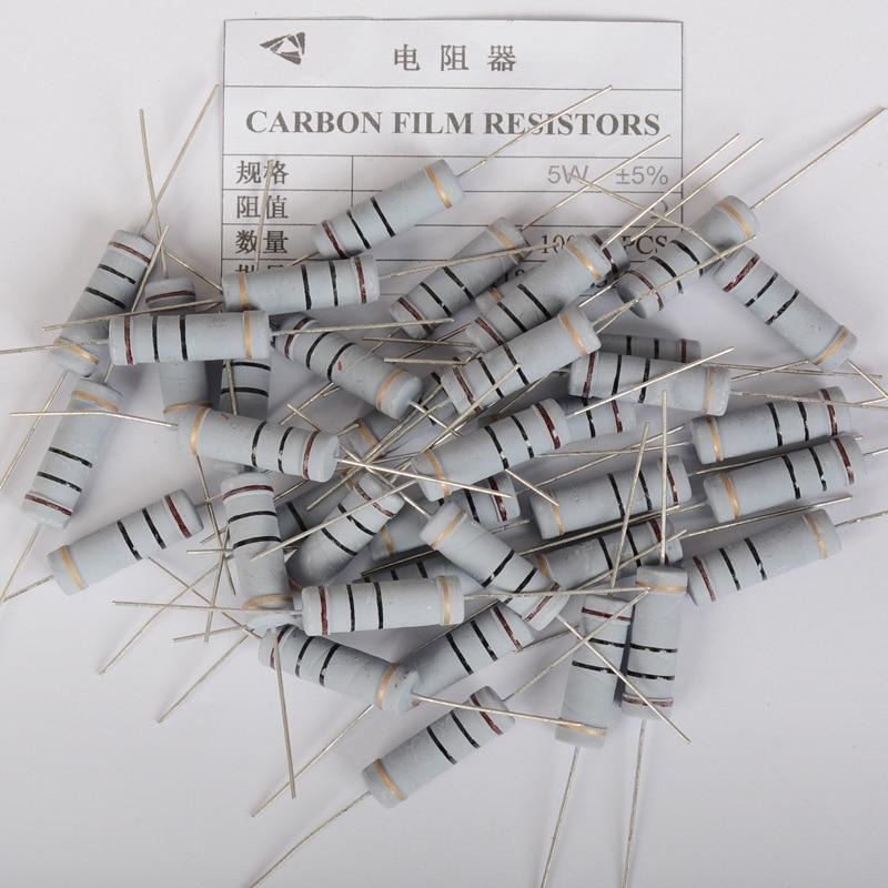 5W Carbon Film Resistors - 1K0 to 1M0 - Pack of 10 from PMD Way with free delivery worldwide