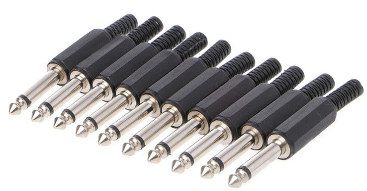 6.35mm Mono Jack Plug - 10 Pack from PMD Way with free delivery worldwide