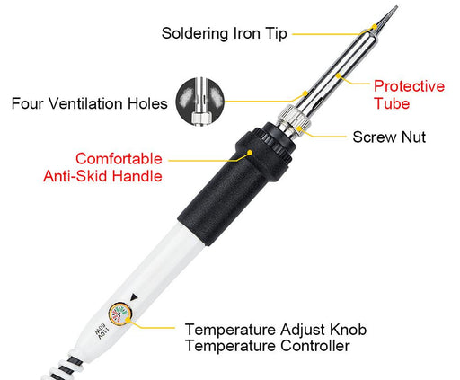 60W Adjustable Soldering Iron Bundle Kit from PMD Way with free delivery worldwide