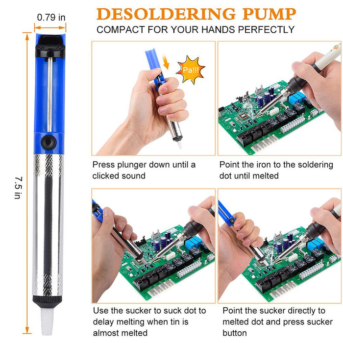 60W Adjustable Soldering Iron Bundle Kit from PMD Way with free delivery worldwide
