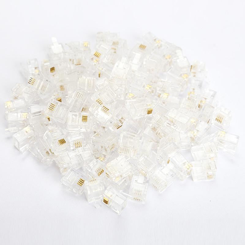RJ11 6P4C Modular Telephone Plugs - 100 Pack — PMD Way