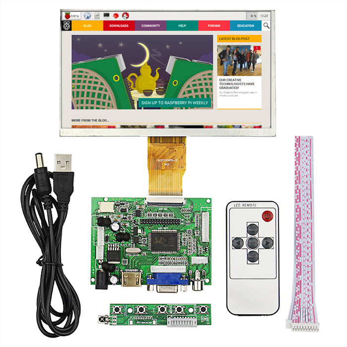7" 800 x 400 TFT LCD with HDMI VGA Inputs from PMD Way with free delivery worldwide