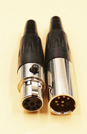 Mini XLR Connectors - 3 4 5 6 7 Pin - 5 Packs