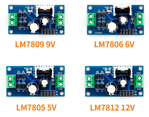 Fixed output 5V 6V 9V 12V 1.2A voltage regulator boards from PMD Way with free delivery worldwide