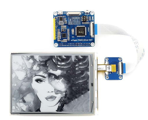 High Resolution 6" 800x600 ePaper eInk Display + HAT for Raspberry Pi from PMD Way with free delivery worldwide