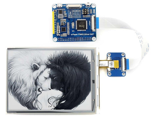 High Resolution 6" 800x600 ePaper eInk Display + HAT for Raspberry Pi from PMD Way with free delivery worldwide
