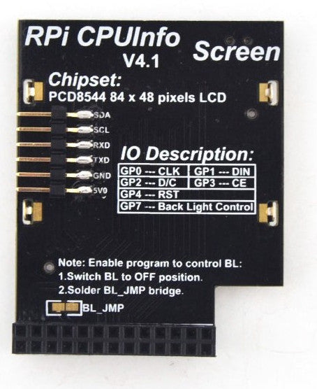 Backlit 84x48 Pixel LCD for Raspberry Pi from PMD Way with free delivery worldwide