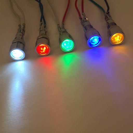 Useful 8mm Waterproof Metal Panel Mount LED Indicator Lamps from PMD Way with free delivery worldwide