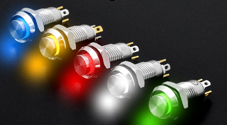Custom Led Button 8mm LED Illuminated Metal Buttons — PMD Way