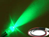 8mm 12V Prewired Green Round LEDs in packs of 200 from PMD Way with free delivery worldwide