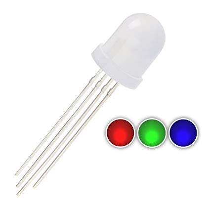 Diffused 8mm RGB LED - CC - 50 Pack from PMD Way with free delivery worldwide