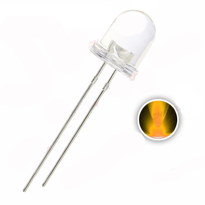 8mm Yellow Clear LED - 50 Pack from PMD Way with free delivery worldwide