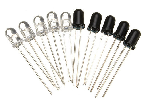 5mm 940nm Infra Red IR LEDs - Transmitter and Receiver - 5 Pairs from PMD Way with free delivery worldwide