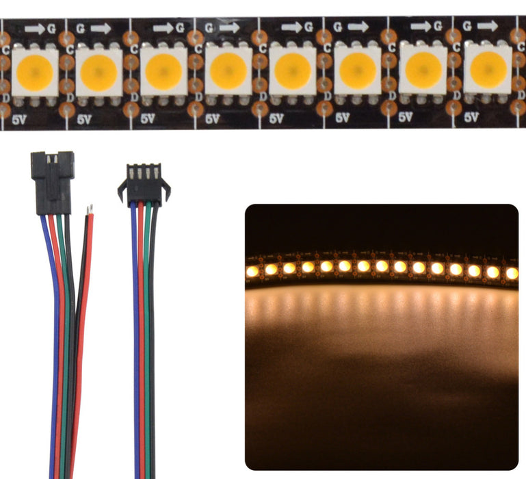 APA102 White LED Addressable RGB Strip - 144 LED/m - 5m from PMD Way with free delivery worldwide
