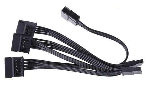 Easily power five SATA drives from one IDE connector with the ATX 4-Pin IDE Molex Connector to 5 SATA Splitter Cable from PMD Way with free delivery worldwide