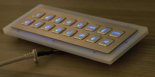 Backlit 16 Key Industrial Keyboard from PMD Way with free delivery, worldwide