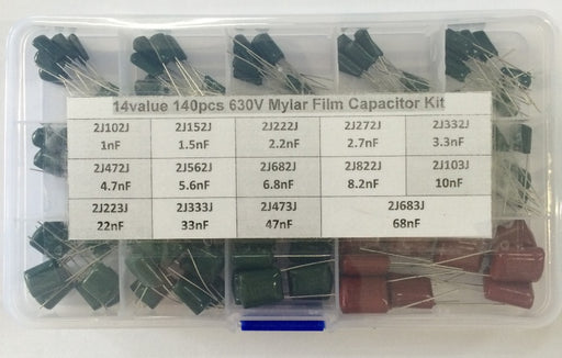 Great value Boxed Assortment 630V Polyester Capacitor Kit - 140 Pieces from PMD Way with free delivery worldwide