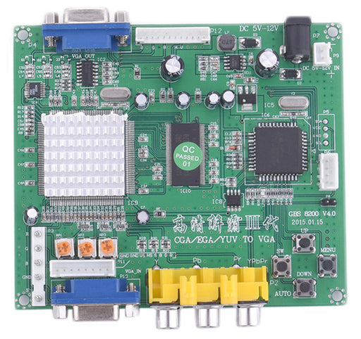 Use retro computers and arcade games with VGA monitors using the CGA/EGA/RGBS/RGBHV/YUV/YPBPR to VGA HD Video Converter Board from PMD Way with free delivery worldwide