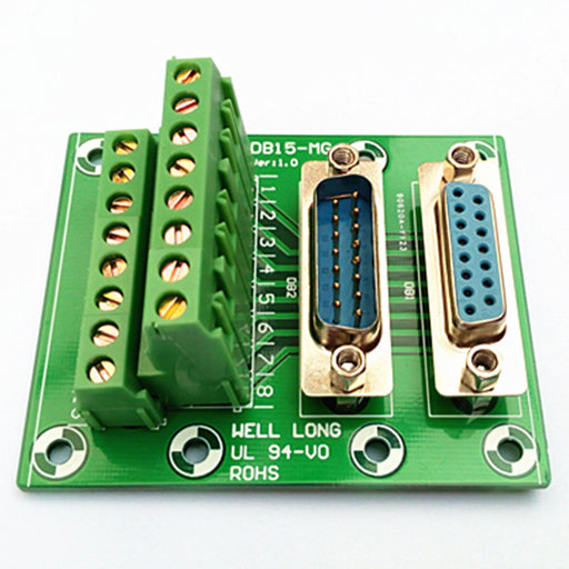 DB15 Male and Female Breakout Board