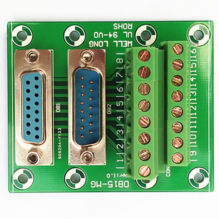 DB15 Male and Female Breakout Board