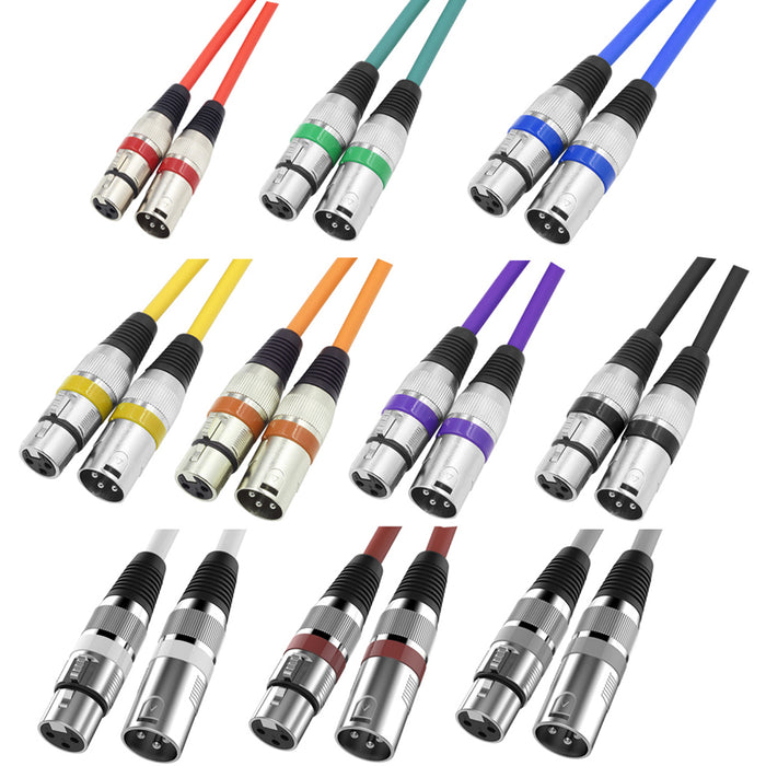 Great value 2m DMX 3-Pin Male to Female Cables in packs of ten from PMD Way with free delivery worldwide