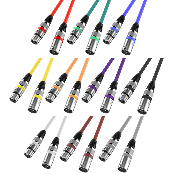 Great value 2m DMX 3-Pin Male to Female Cables in packs of ten from PMD Way with free delivery worldwide