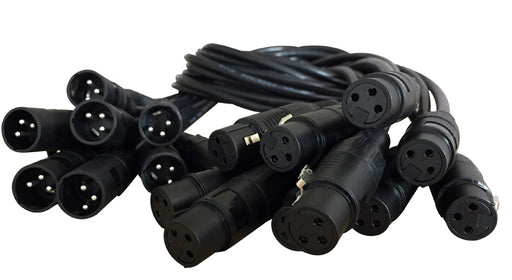 Great value 3 meter DMX 3-Pin Male to Female Cables in packs of ten from PMD Way with free delivery worldwide