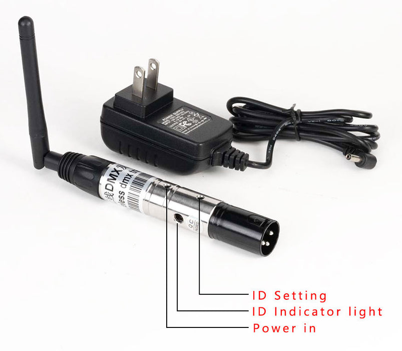 DMX Wireless Transmitters and Receivers - 3-pin 2.4 GHz