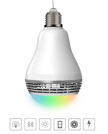 Control lighting and play audio using E27 Smart Colorful Light Bulb 5W Bluetooth Speaker from PMD Way with free delivery worldwide